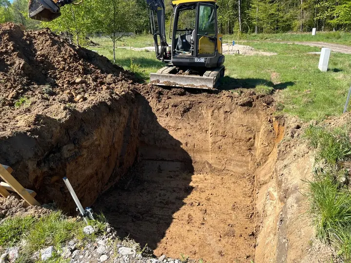 Wykop pod instalację lub zbiornik