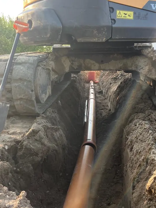 Montaż instalacji w wykopie